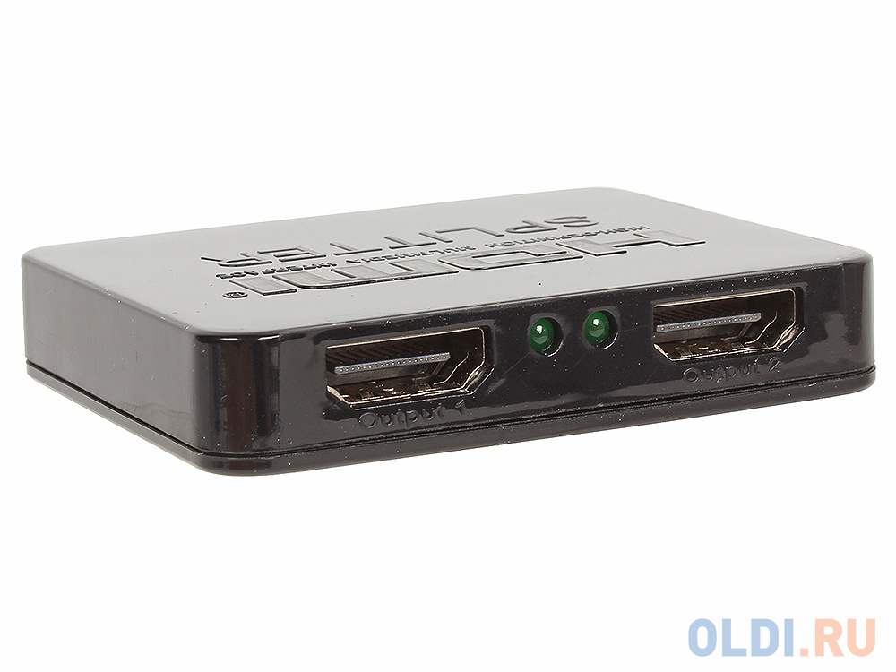 Разветвитель HDMI 4K Splitter Orient HSP0102HL, 1-2, HDMI 1.4/3D, UHDTV 4K(3840x2160)/HDTV1080p/1080i/720p, HDCP1.2, питание от USB, пластик.корпус,