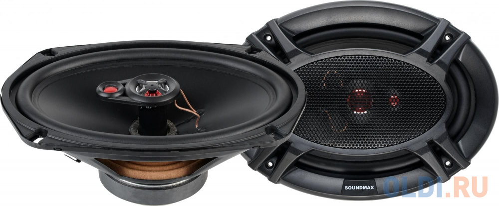 Колонки автомобильные Soundmax SM-CSI693 260Вт 92дБ 4Ом 15x23см (6x9дюйм) (ком.:2кол.) коаксиальные трехполосные