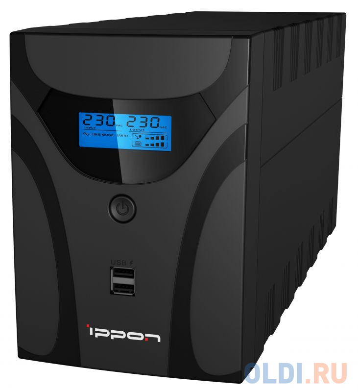 ИБП Ippon Smart Power Pro II Euro 1600 1600VA/960W LCD,RS232,RJ-45,USB (4 EURO)