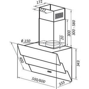 Вытяжка HOMSair VERTICAL 60 Черный в Москвe