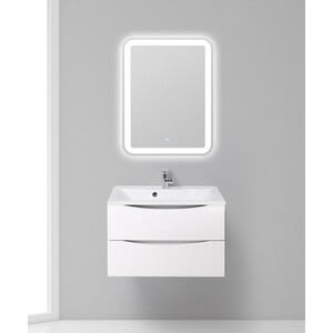 Тумба с раковиной BelBagno Marino 75 bianco lucido (MARINO-750-2C-SO-BL-P, BB750/450-LV-MR-PR)