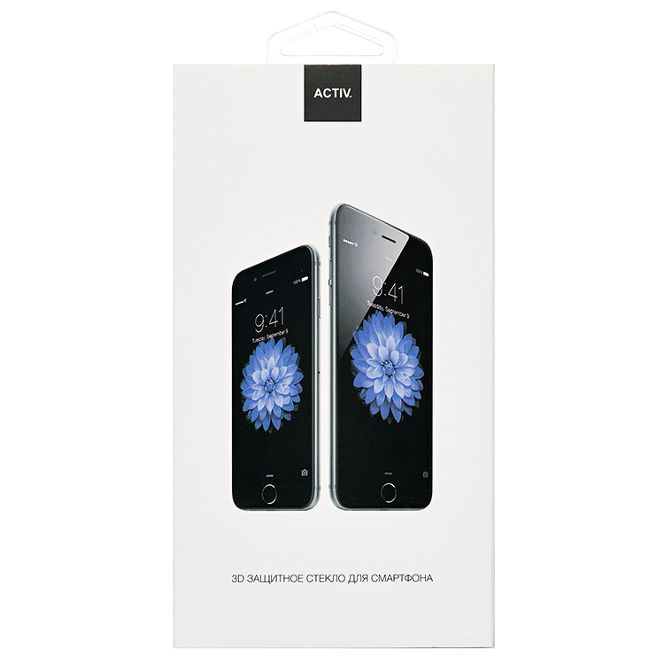 Защитное стекло 3D Activ для смартфона Apple iPhone 6 plus, прозрачное (69554)