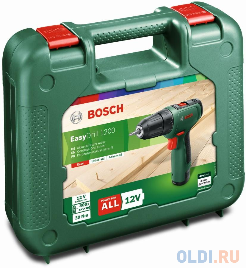 Дрель-шуруповёрт Bosch EasyDrill 1200 2 акб в Москвe