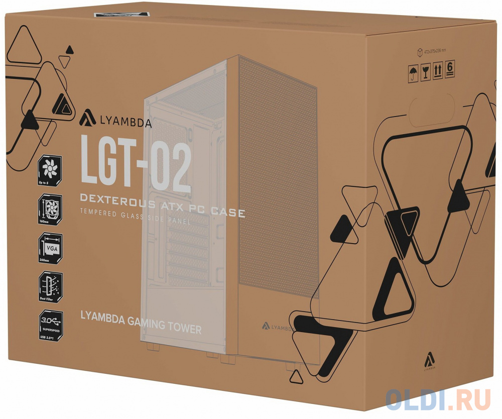 Корпус LYAMBDA LGT-02 (ATX, MICRO ATX, ITX) в Москвe