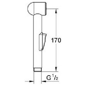 Гигиенический набор Grohe BauCurve с механизмом, хром (123072)