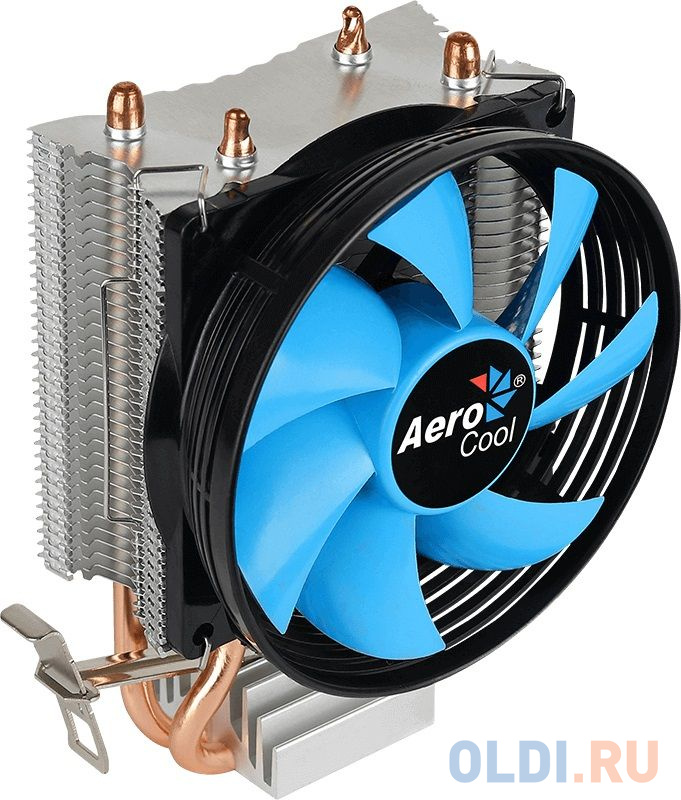 Кулер Aerocool Verkho 2 , INTEL/AMD,  TDP 110W, 6mm x2шт, 92x62x142mm, PWM 800-2000rpm, LGA1156/1155/1151/1150/775 AM4/AM3+/AM3/AM2+/AM2/FM2/FM1