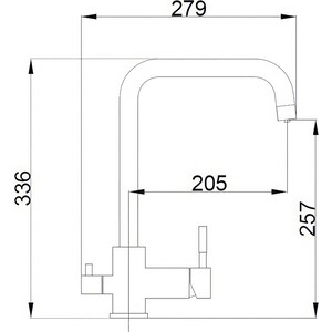 Смеситель для кухни Haiba HB820 с подключением фильтра, хром (HB76820)