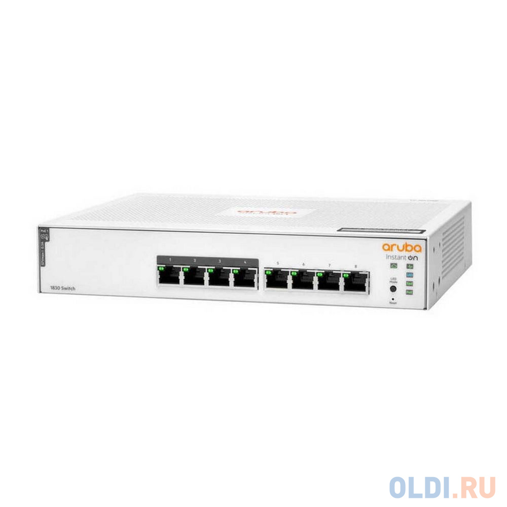 JL811A HPE Коммутатор Aruba Instant On 1830 8G Web-managed  4p Class4 PoE 65W fanless Switch в Москвe