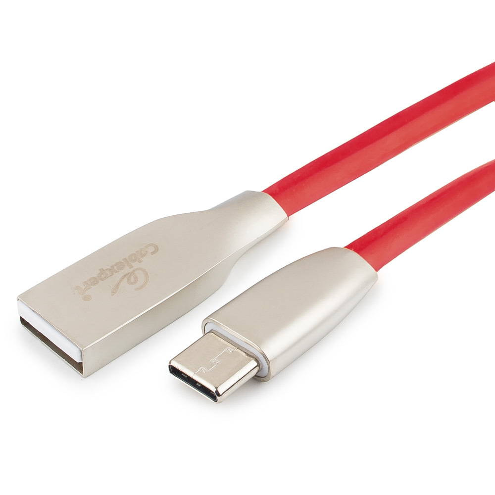 Кабель USB 2.0(Am)-USB 2.0 Type-C(m) 1.8 м, красный Cablexpert (CC-G-USBC01R-1.8M)