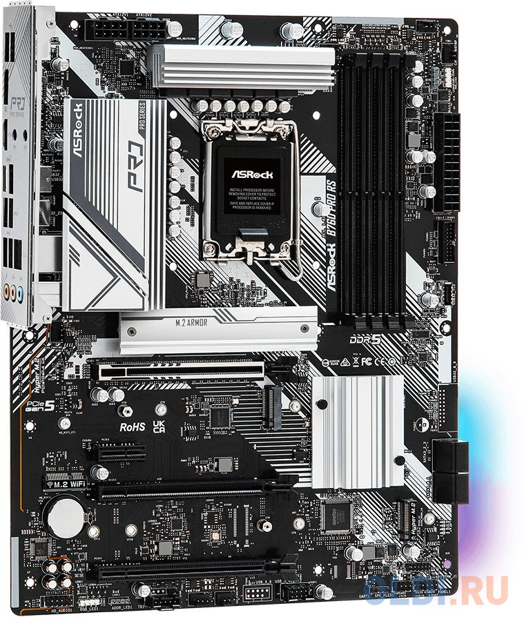 Материнская плата Asrock B760 PRO RS Soc-1700 Intel B760 4xDDR5 ATX AC`97 8ch(7.1) 2.5Gg RAID+HDMI+DP в Москвe