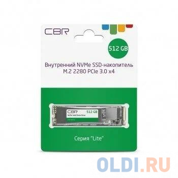 CBR SSD-512GB-M.2-LT22, Внутренний SSD-накопитель, серия "Lite", 512 GB, M.2 2280, PCIe 3.0 x4, NVMe 1.3, SM2263XT, 3D TLC NAND, R/W speed u