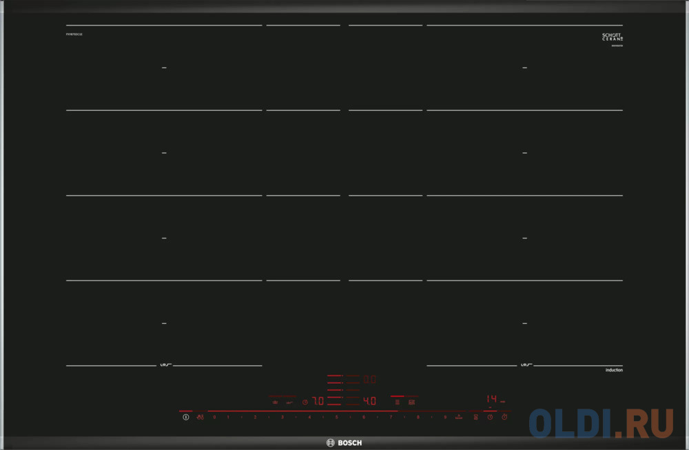 Варочная панель индукционная Bosch PXY875DC1E черный в Москвe