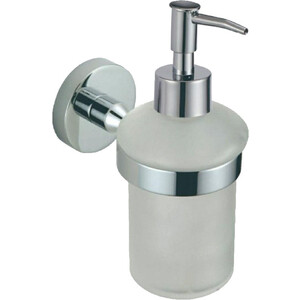 Дозатор для жидкого мыла Savol серия 87 хром/стекло матовое (S-008731)