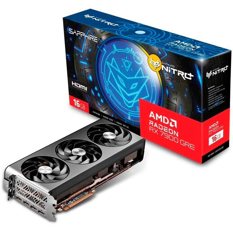 Видеокарта Sapphire Nitro+ AMD Radeon RX 7900 GRE Gaming OC 2052MHz PCI-E 4.0 16384Mb 18000MHz 256-bit DP HDMI 11325-02-20G в Москвe