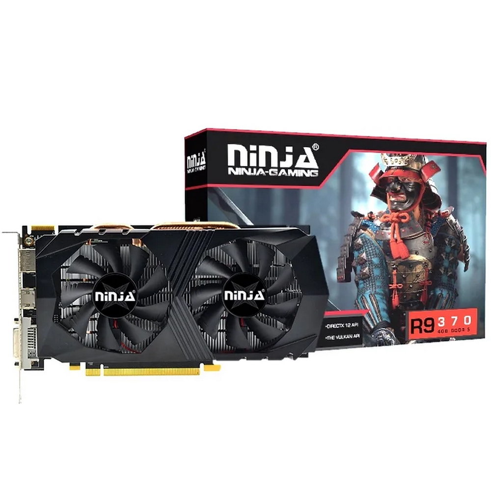 Видеокарта Ninja AMD Radeon R9 370 1024SP, 4Gb DDR5, 256 бит, PCI-E, DVI, HDMI, DP, Retail (AFR937045F)