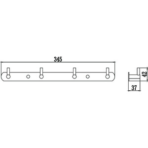 Планка Savol 4 крючка, бронза (S-007214C) в Москвe