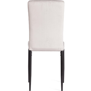 Стул TetChair VERTER (mod. 37-1), металл, флок, 47,8 х 41,5 х 97 см, Light grey (светло-серый) HLR14 / черный (20544)