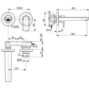 Смеситель для раковины Ideal Standard Connect Air (A7010AA)