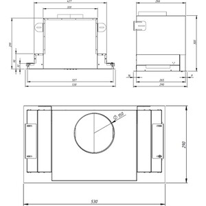 Вытяжка AKPO WK-10 Neva glass 60 см. нержавейка/черный (жесты)