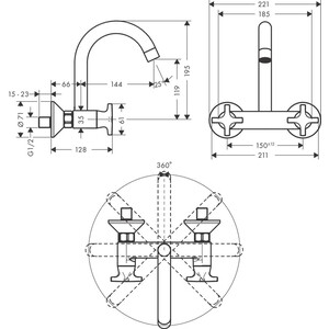 Смеситель для кухни Hansgrohe Logis хром глянцевый (71286000)