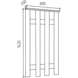 Вешалка настенная МДК ПРВ1 венге