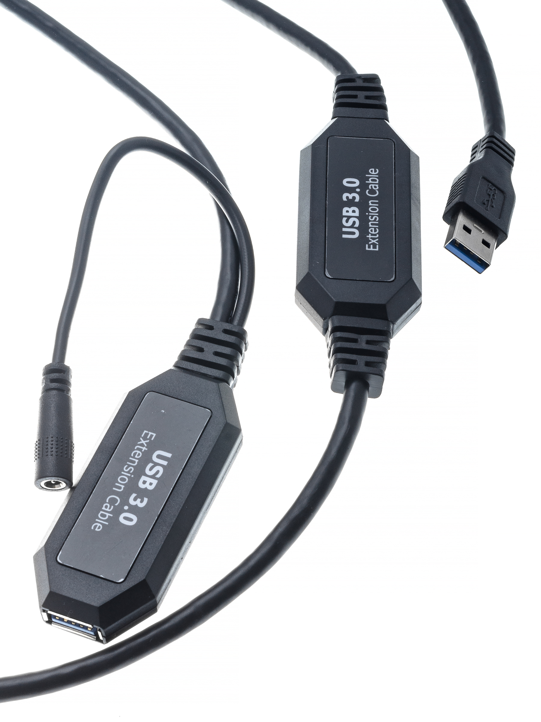 Кабель-адаптер VCOM USB3.0(Am)-USB 3.0(AF), активный, 10м, черный (CU827-10M)