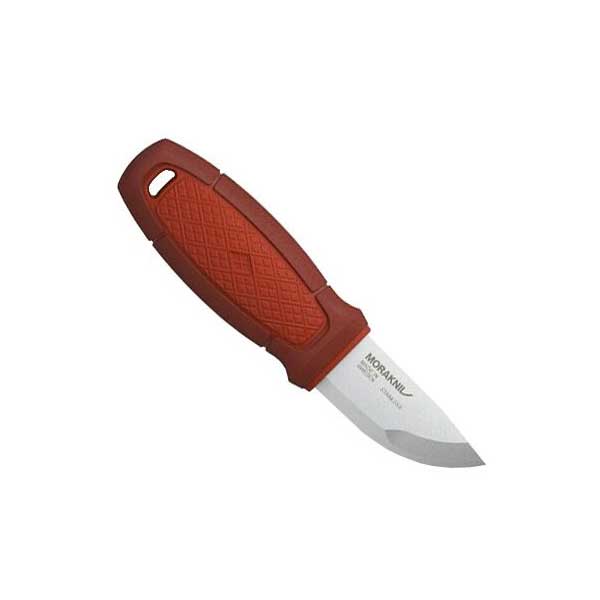 Нож Morakniv Eldris, нержавеющая сталь, цвет красный, ножны, шнурок, огниво