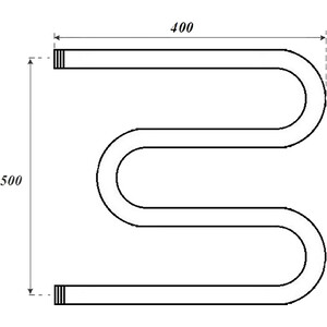 Полотенцесушитель водяной Point М-образный 500x400 (PN37554)