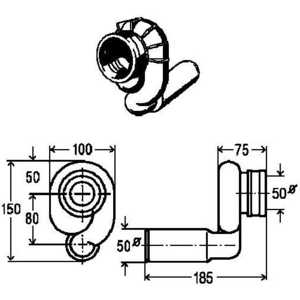 Сифон Viega D50, труба горизонтальная D50 (492465) в Москвe