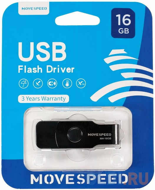 USB  16GB  Move Speed  М4 черный в Москвe