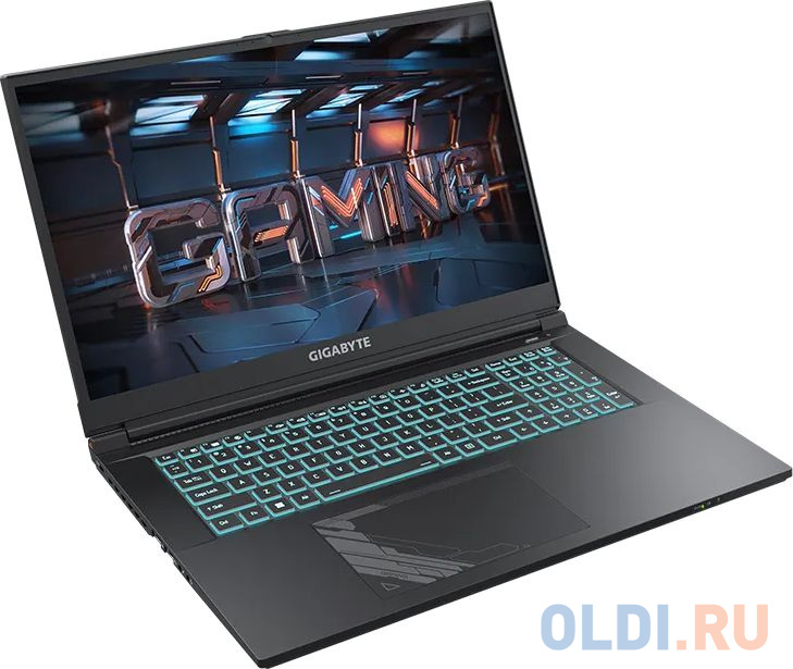 Ноутбук Gigabyte G7 MF Core i5 12500H 16Gb SSD512Gb NVIDIA GeForce RTX4050 6Gb 17.3" IPS FHD (1920x1080) Free DOS black WiFi BT Cam (MF-E2KZ213SD