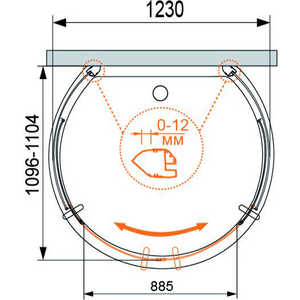 Душевой поддон Cezares Modena 123х110 (TRAY-A-MODENA-O-123/110-15-W)