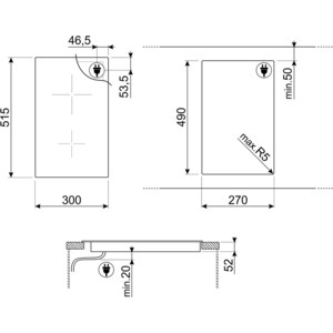 Индукционная варочная панель Smeg SI5322B