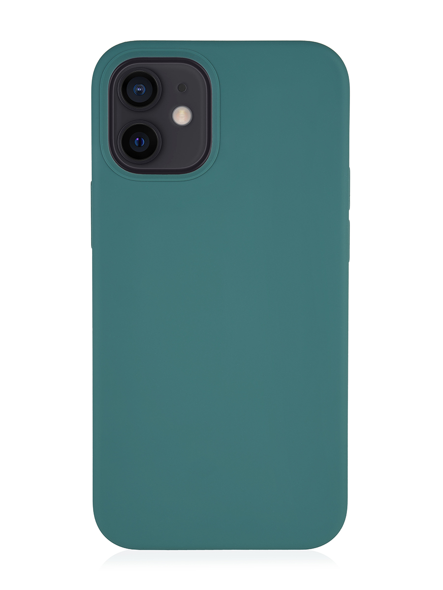 Чехол защитный VLP Silicone Сase для iPhone 12 mini, темно-зеленый