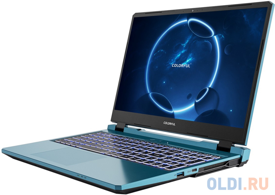 Ноутбук Colorful P15 23 Intel Core i7-12650H/16Gb/SSD512Gb/RTX 4060 8Gb/15.6&quot;/IPS/FHD/144Hz/NoOS/blue (A10003400432)