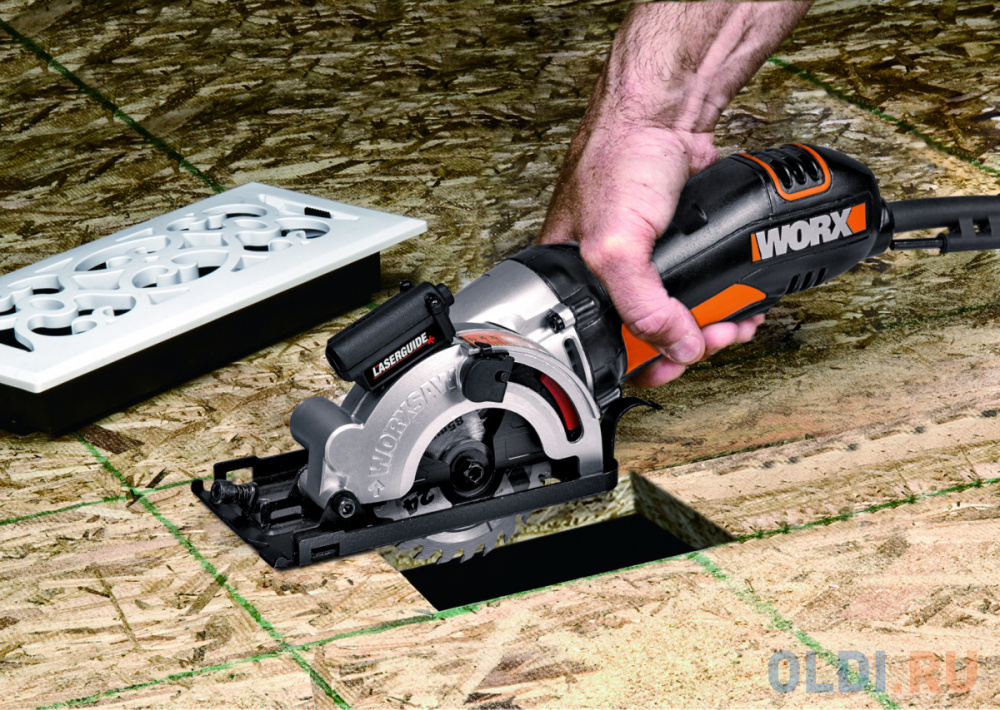 Дисковая пила WORX WX426, 400 Вт, 85 мм, кейс