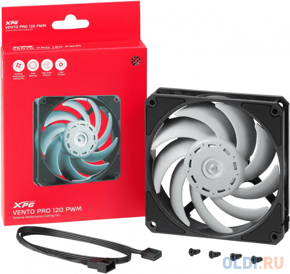 Вентилятор Cooler XPG VENTOPRO120PWM-BKCWW корпусной вентилятор 120мм