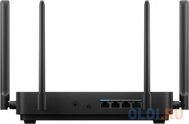 Беспроводной маршрутизатор Xiaomi Mi Router AX3200 802.11ax 2400Mbps 2.4 ГГц 5 ГГц 3xLAN черный DVB4314GL