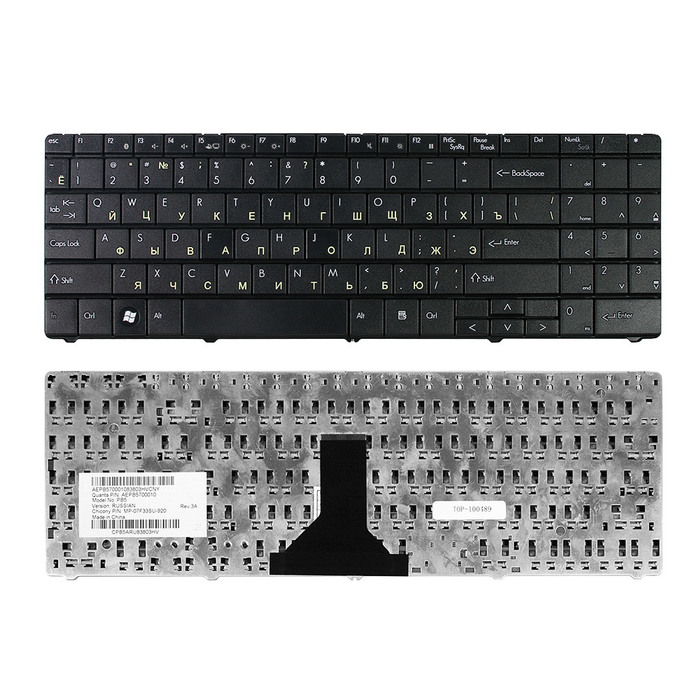 Клавиатура TopON для Packard Bell EasyNote ML61, ML65, Etna-GM Series, черная (TOP-100489)