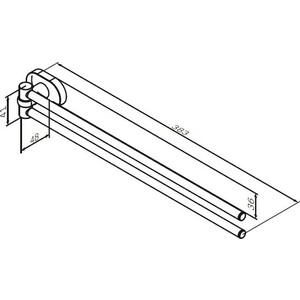 Полотенцедержатель поворотный Am.Pm Sense L двойной (A7432600)