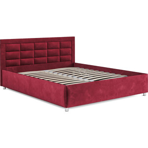 Кровать Mebel Ars Версаль 160 см (бархат красный STAR VELVET 3 DARK RED)