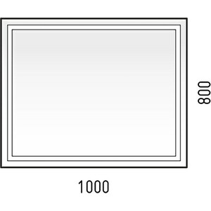 Зеркало Corozo Барго 100х80 подсветка, сенсор, белое (SD-00001187) в Москвe