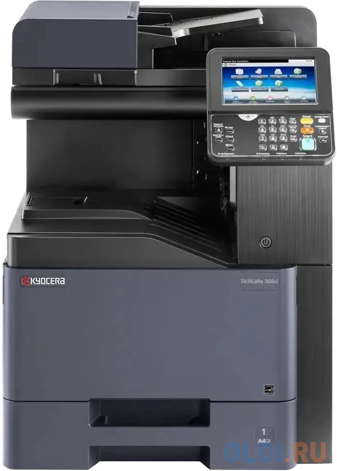 Цветной копир-принтер-сканер Kyocera TASKalfa 308ci (A4, 30 ppm, 1024 MB, Network, дуплекс, автоподатчик, б/тонера)