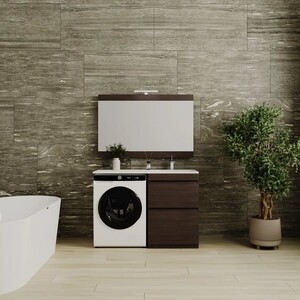 Мебель для ванной Style line Даллас Люкс 58 (120R) напольная, под стиральную машину, венге