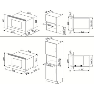 Встраиваемая микроволновая печь Smeg MP322X1