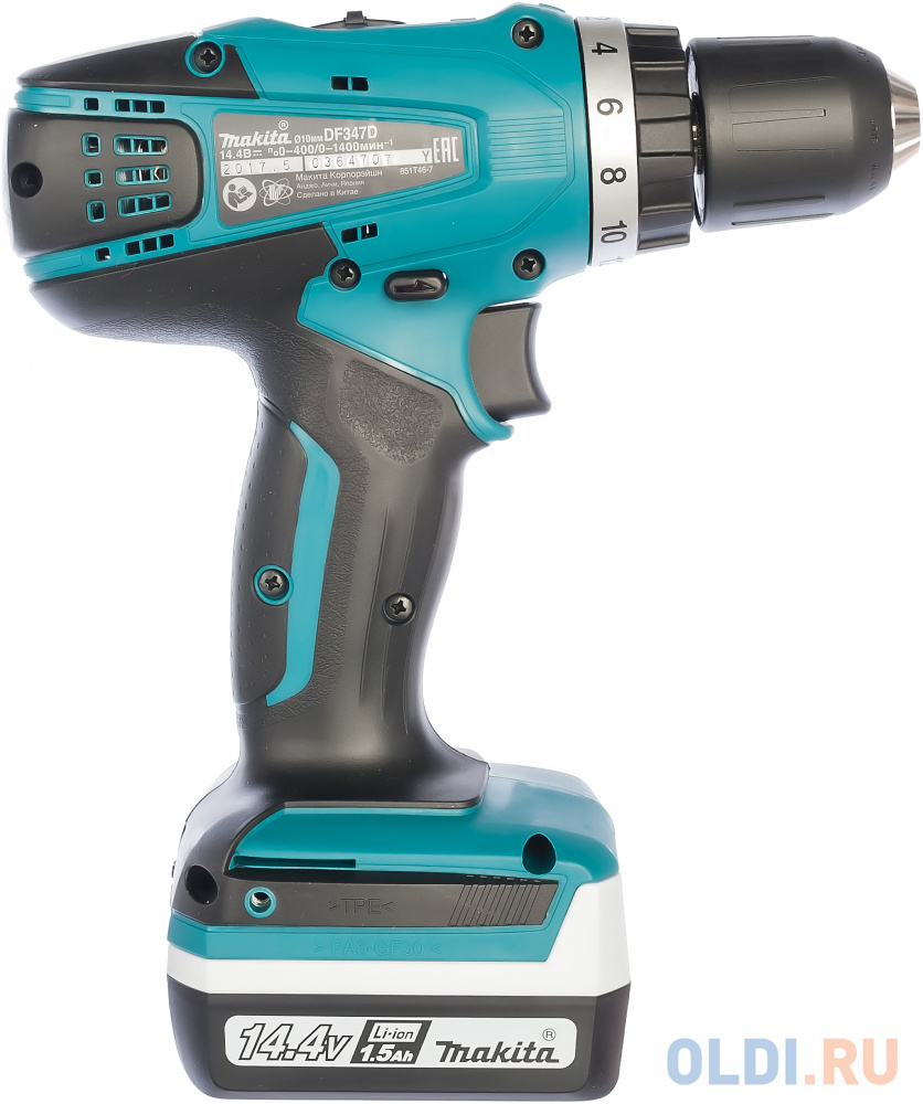 Дрель-шуруповёрт Makita DF347DWLE