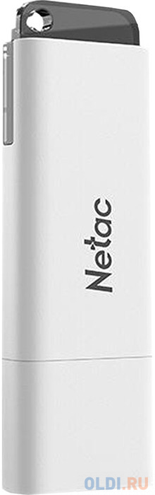 Флеш Диск Netac U185 64Gb <NT03U185N-064G-20WH>, USB2.0, с колпачком, пластиковая белая в Москвe