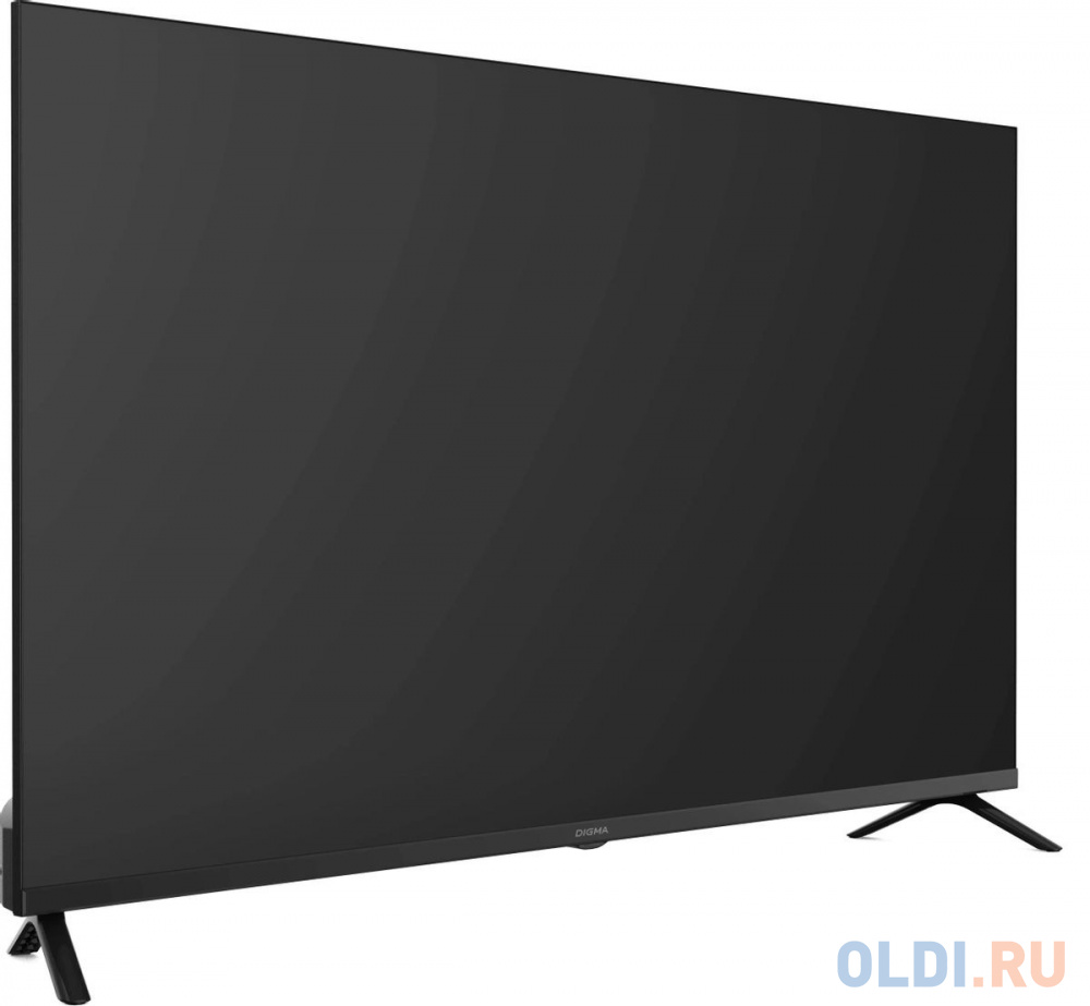 Телевизор LED Digma 43" DM-LED43UBB40 Салют ТВ Frameless Metal черный 4K Ultra HD 60Hz DVB-T DVB-T2 DVB-C DVB-S DVB-S2 USB WiFi Smart TV