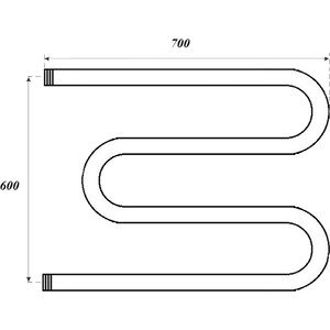 Полотенцесушитель водяной Point М-образный 600x700 (PN37667)