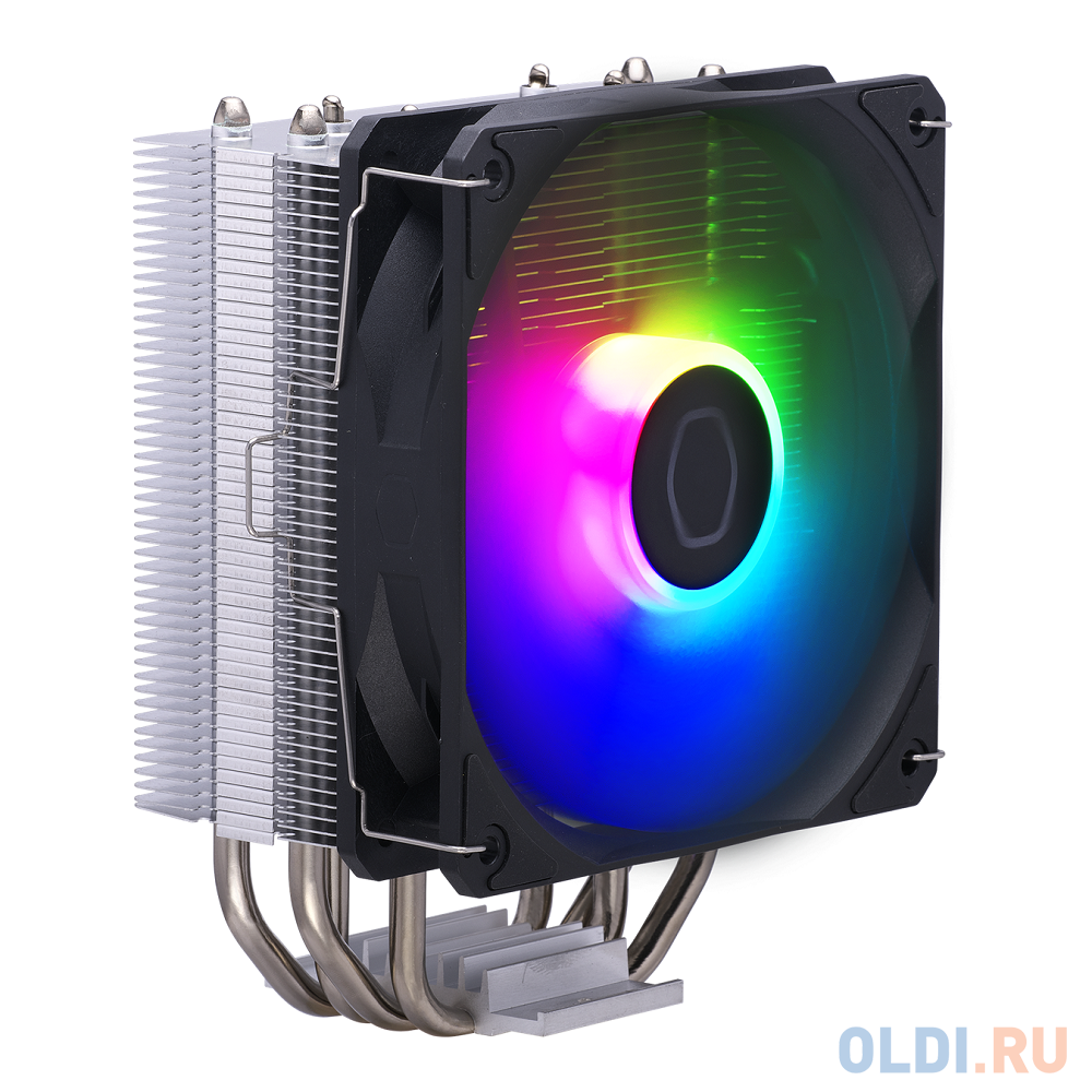 Кулер для процессора/ Cooler Master Hyper 212 Spectrum V3 (150W, 4-pin, 152mm, tower, Al/Cu, fans: 1x120mm/71.93CFM/27.2dBA/1750rpm, Silver, 1700/1200